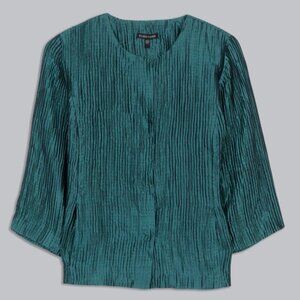 Eileen Fisher Silk Groove Jacket Size L